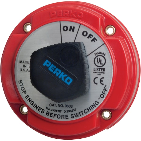 Perko Perko 9603DP Medium Duty Main Battery Disconnect Switch with Alternator Field Disconnect 9603DP - main